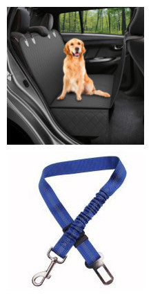 Pet Car Seat Cover Hammock – Rear Seat Protector with Mesh View, Zipper & Storage Pocket