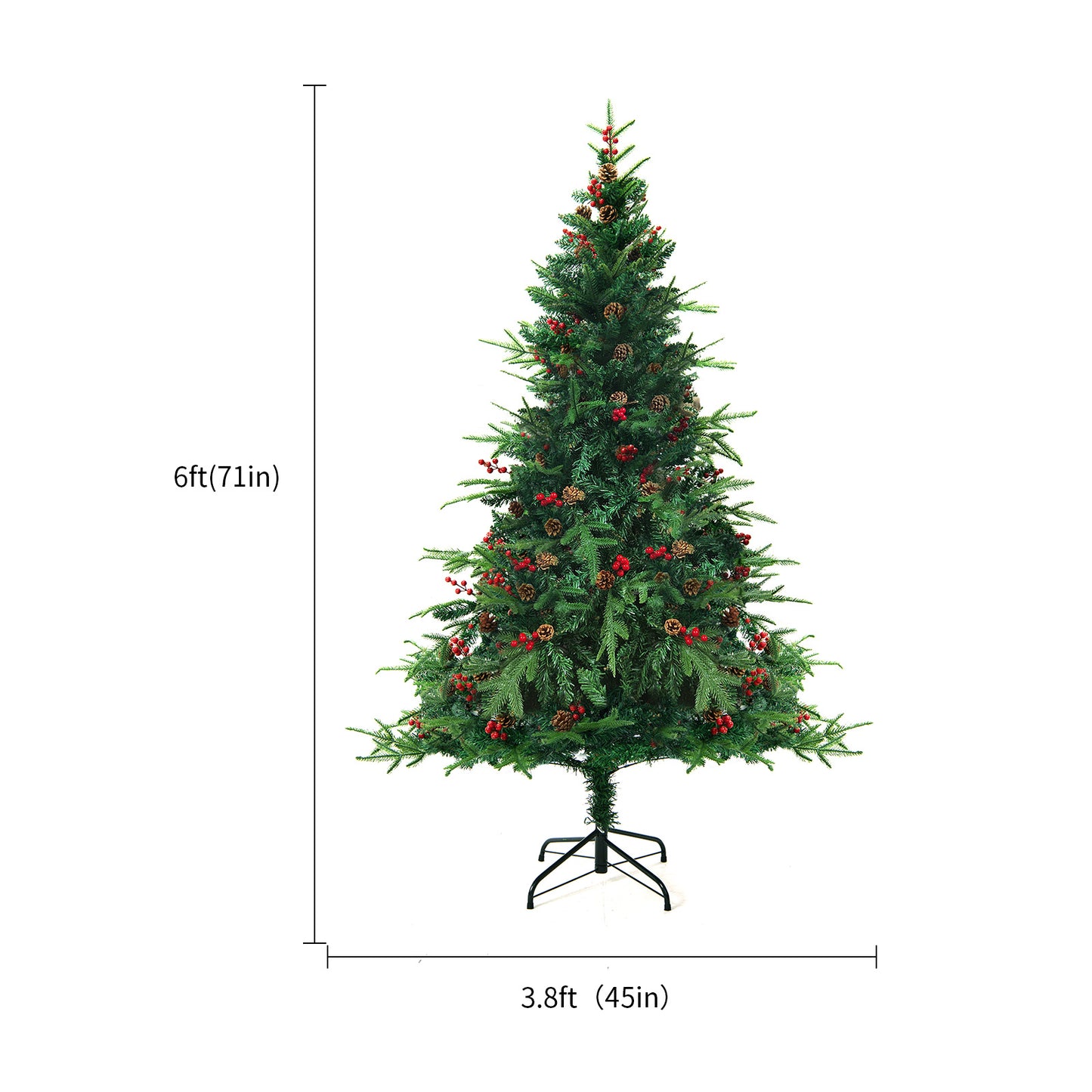 Artificial Snow Christmas Tree – Frosted PVC Cedar Holiday Decor