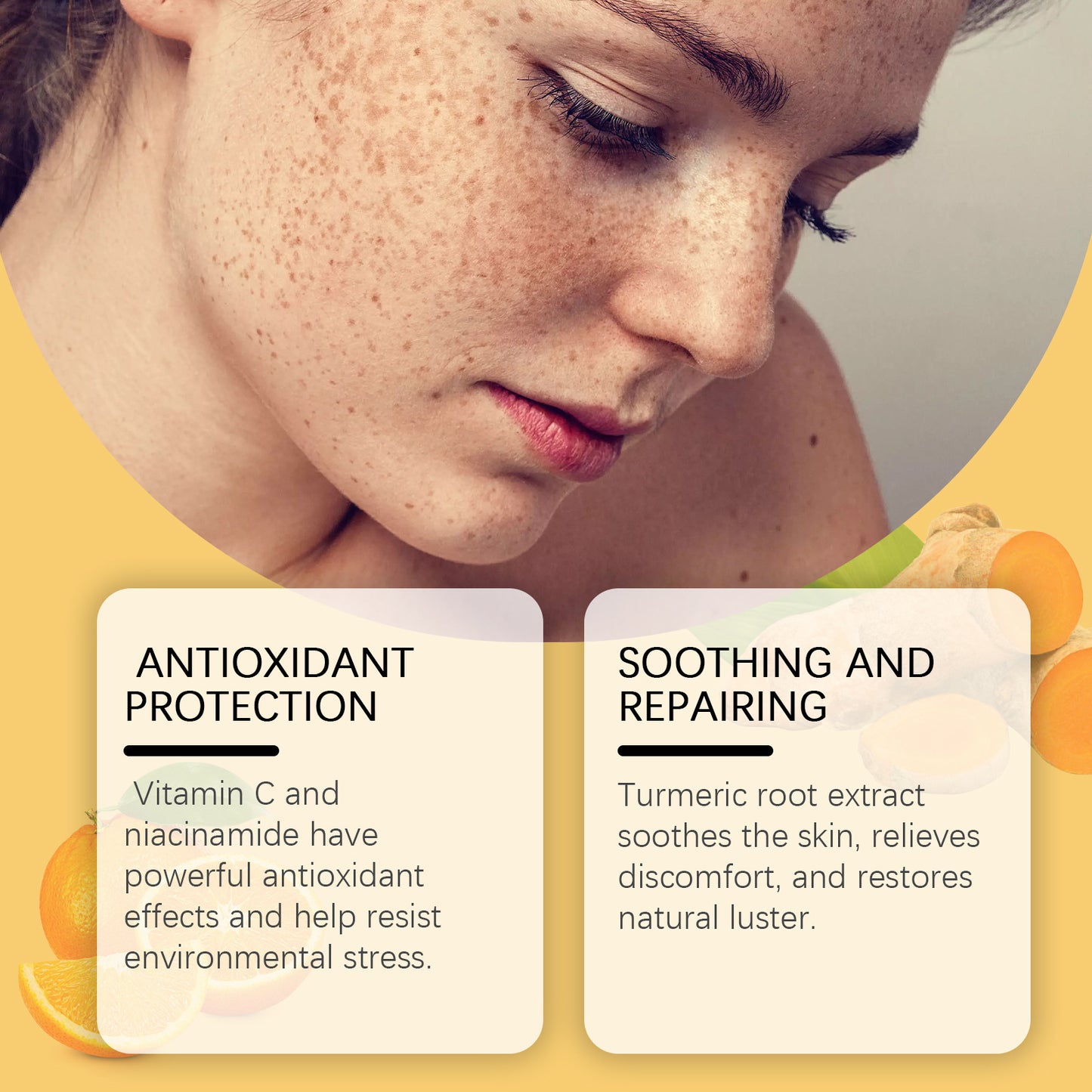 Vitamin C & Turmeric Glow Face Oil – Lightweight Moisturizing Brightening Essence