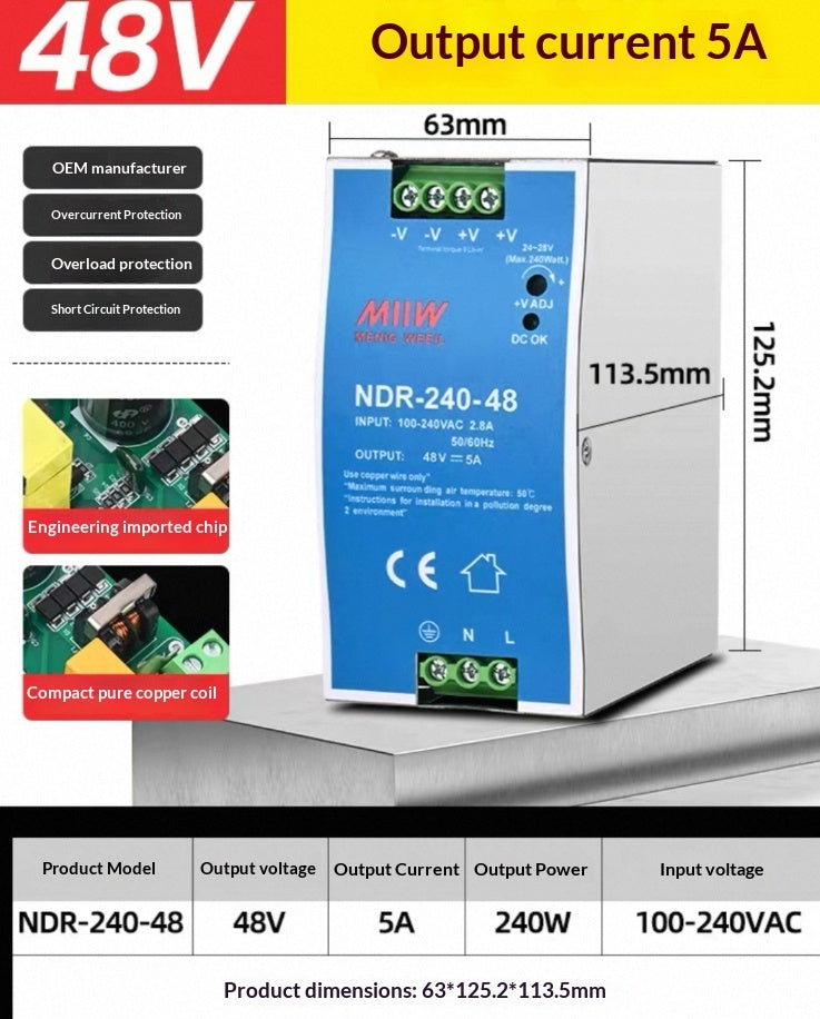 NDR Series Catheter Power Supply – Compact DC Transformer for Industrial Equipment