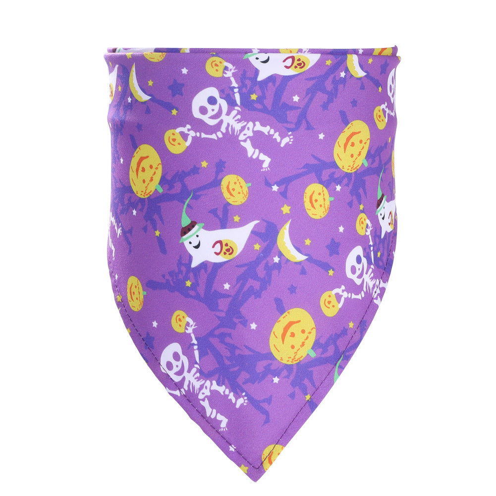 Halloween Pet Bandana – Festive Saliva Towel for Dogs & Cats