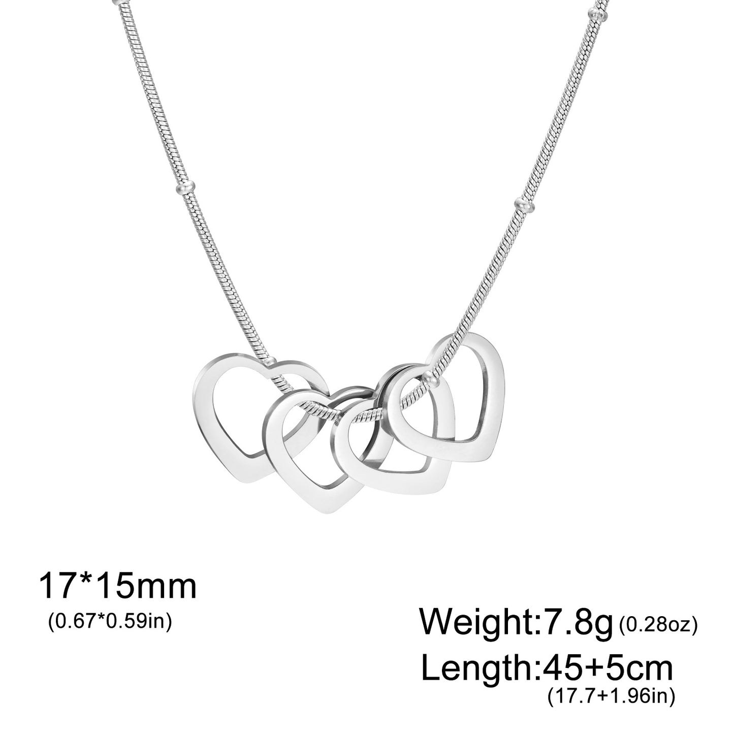 Simple Heart-Shaped Light Plate Necklace – Minimalist Elegant Pendant