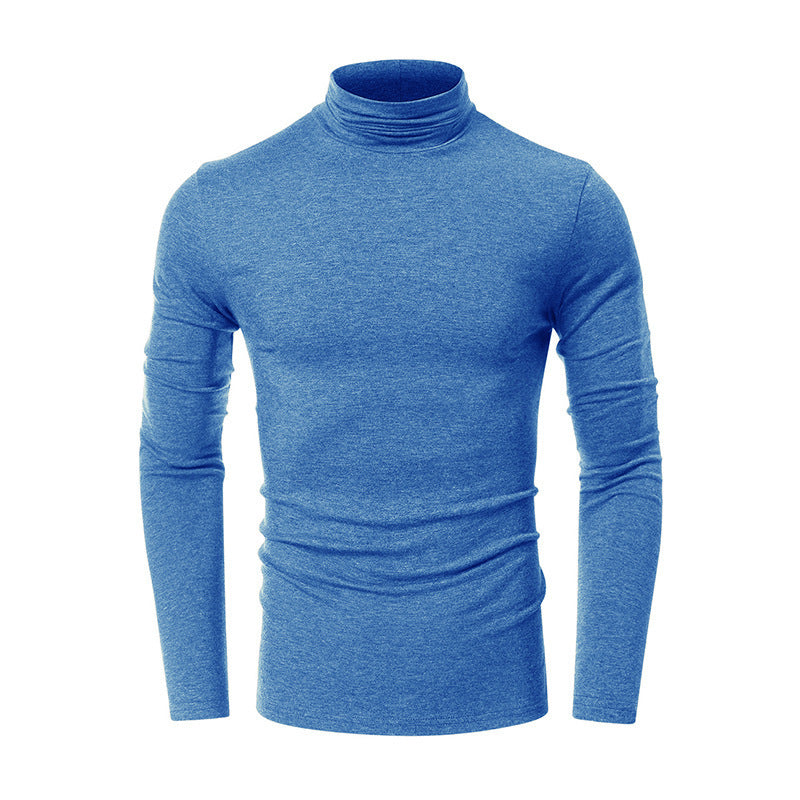 Men’s Turtleneck Long Sleeve T-Shirt – European & American Style Casual Top