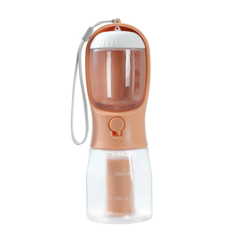3-in-1 Portable Dog Water Cup – Food Container & Garbage Bag Dispenser