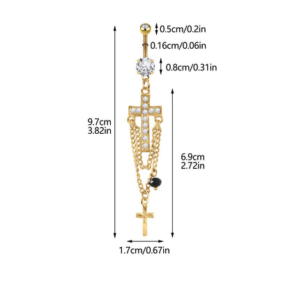 Niche Edge Navel Piercing – Stylish Belly Button Ring Jewelry for Women