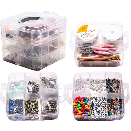 DIY Handmade Beaded Jewelry Accessory Kit – Alloy Findings & Crafting Tools Set