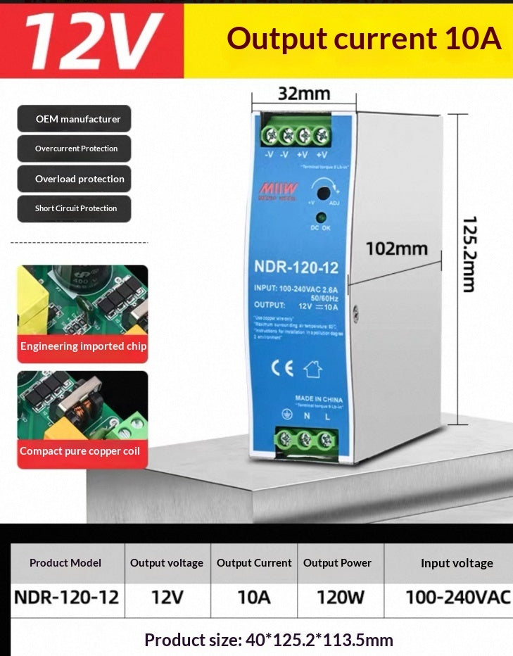 NDR Series Catheter Power Supply – Compact DC Transformer for Industrial Equipment