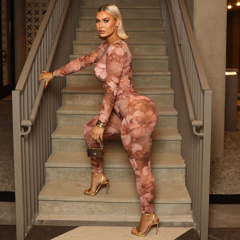 Women’s Fashion Floral Print Leggings Set – Sexy & Stylish Activewear