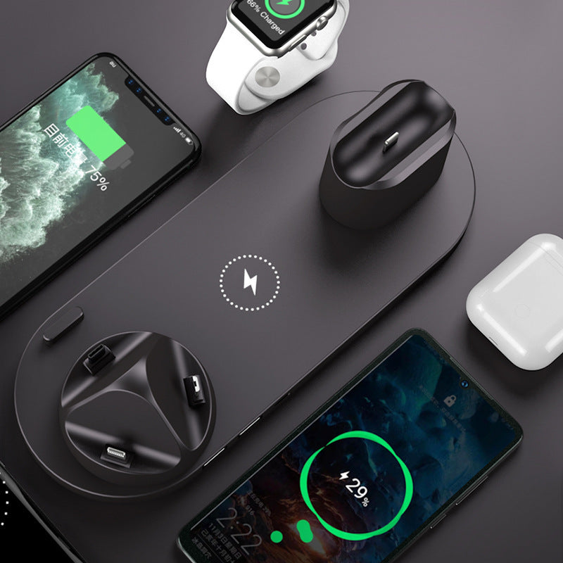 6-in-1 Wireless Fast Charging Dock for iPhone, AirPods & Apple Watch – All-in-One Charging Station