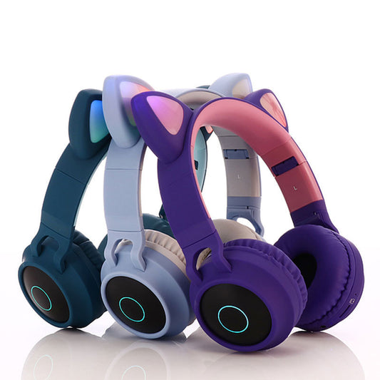 CuteWave Bluetooth 5.0 Wireless Headset – Adorable Design with HD Stereo Sound