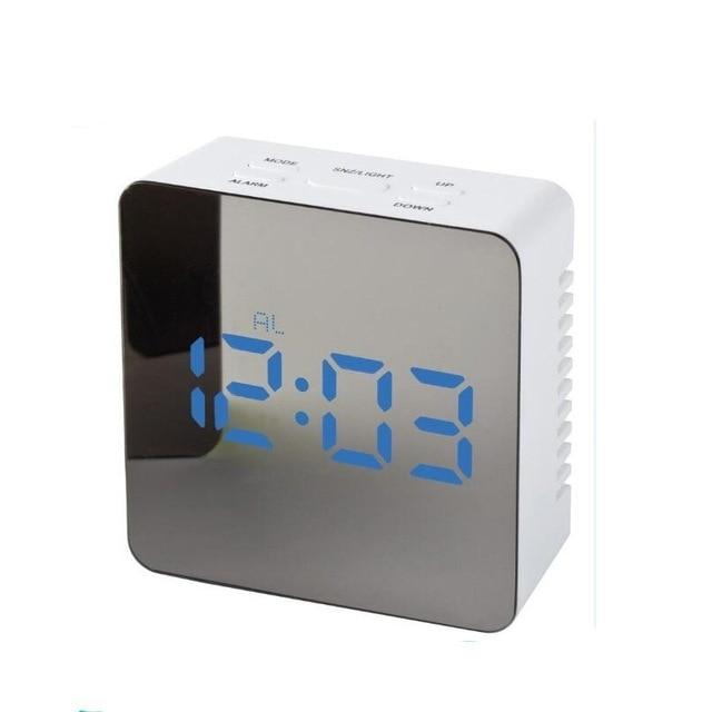 ✨ Modern LED Mirror Digital Clock with Temperature Display & Alarm — Smart Night Mode