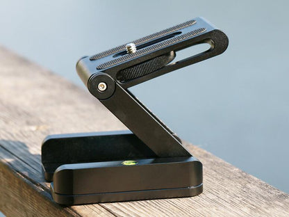 Ulanzi Z-Flex Tilt Tripod Head – Aluminum Alloy Foldable Quick-Release Mount with Spirit Level for Phones & Cameras