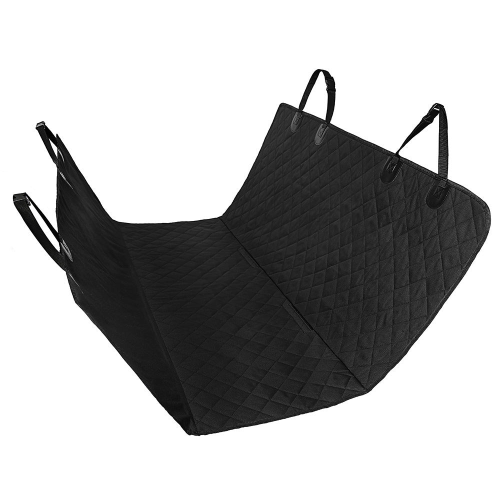 Pet Car Seat Cover Hammock – Rear Seat Protector with Mesh View, Zipper & Storage Pocket