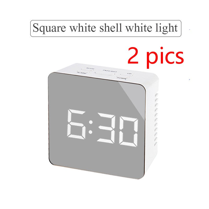 ✨ Modern LED Mirror Digital Clock with Temperature Display & Alarm — Smart Night Mode