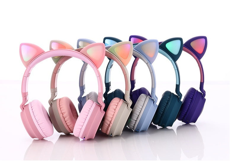 CuteWave Bluetooth 5.0 Wireless Headset – Adorable Design with HD Stereo Sound
