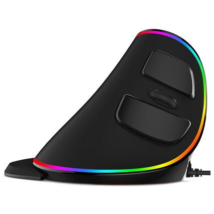 Vertical Ergonomic RGB Snail Design Wired Mouse – Anti-Hand-Fatigue Gaming & Office Optical Mouse