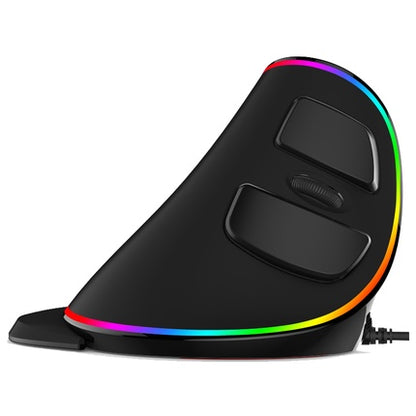Vertical Ergonomic RGB Snail Design Wired Mouse – Anti-Hand-Fatigue Gaming & Office Optical Mouse