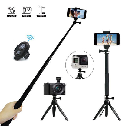 Portable Bluetooth Selfie Stick Tripod for iPhone – Live Streaming & Photography Pro