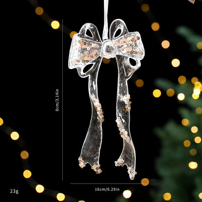Sequined Acrylic Christmas Pendant – Sparkling Holiday Hanging Decoration