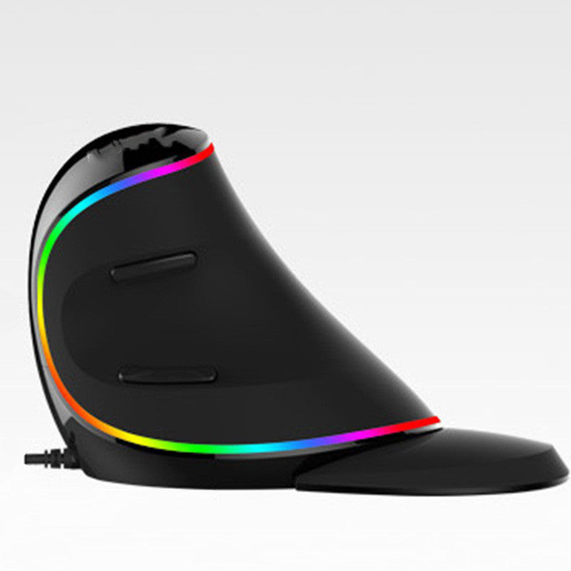 Vertical Ergonomic RGB Snail Design Wired Mouse – Anti-Hand-Fatigue Gaming & Office Optical Mouse