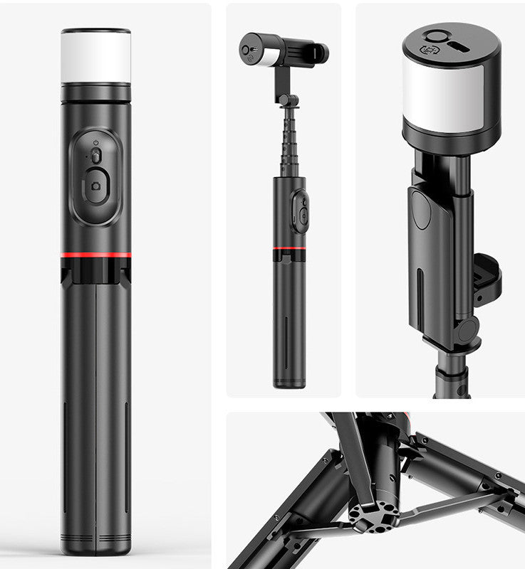Bluetooth Selfie Stick Tripod – Integrated 3-in-1 Phone Holder with Wireless Remote