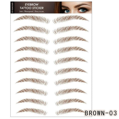 Waterproof 6D Natural Eyebrow Tattoo Stickers – Semi-Permanent, Long-Lasting & Easy to Apply