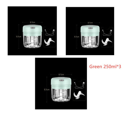 Wireless Mini Electric Food Chopper – Baby Food Processor & Garlic Crusher