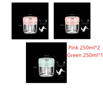 Wireless Mini Electric Food Chopper – Baby Food Processor & Garlic Crusher