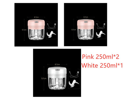 Wireless Mini Electric Food Chopper – Baby Food Processor & Garlic Crusher