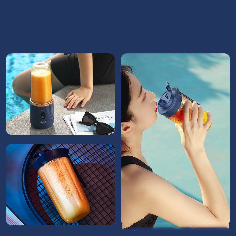 6-Blade Portable Blender – USB Rechargeable Mini Juicer & Smoothie Maker