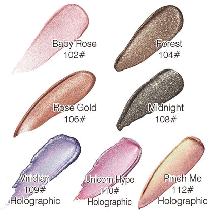 PHOERA Glitter & Glow Liquid Eyeshadow Set – 12 Metallic Shimmer Shades