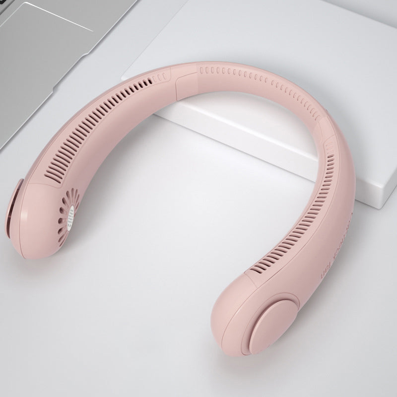 Leafless Hanging Neck Fan – Portable USB Rechargeable Silent Wearable Cooler