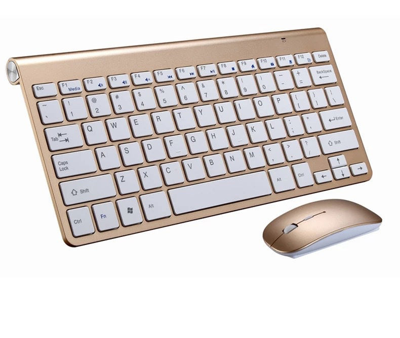 Portable Wireless Keyboard & Mouse – Stable 2.4G Connection