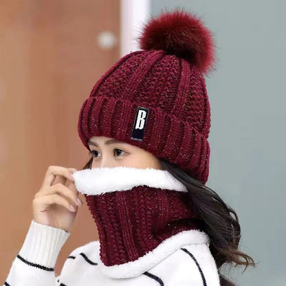 Women’s Winter Knit Beanie & Scarf Set – Warm Cozy Skull Cap for Cold Weather
