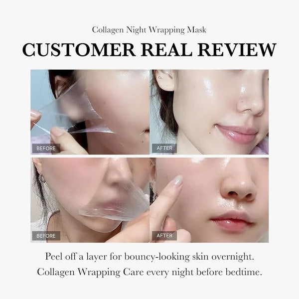 Collagen Night Wrapping Mask – Natural Firming, Hydrating & Anti-Wrinkle Skin Care