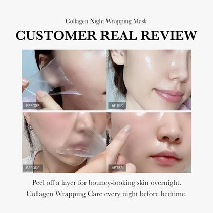 Collagen Night Wrapping Mask – Natural Firming, Hydrating & Anti-Wrinkle Skin Care