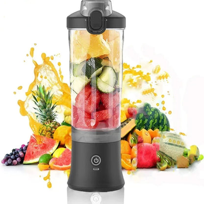 【 Portable Blender 600ML – USB Rechargeable Smoothie & Juice Maker (4000mAh)