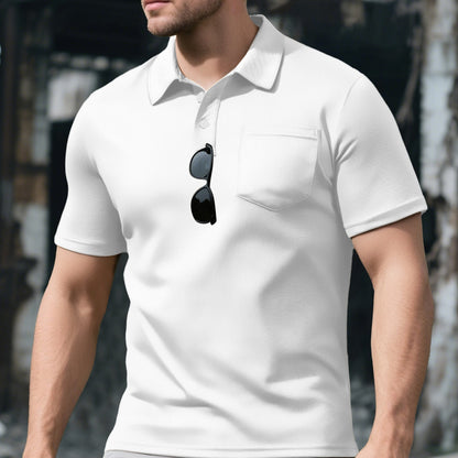 Men’s Loose Fit Short Sleeve Lapel Shirt – Sporty Casual Summer Top