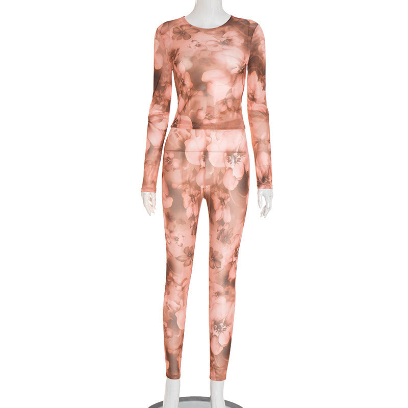 Women’s Fashion Floral Print Leggings Set – Sexy & Stylish Activewear