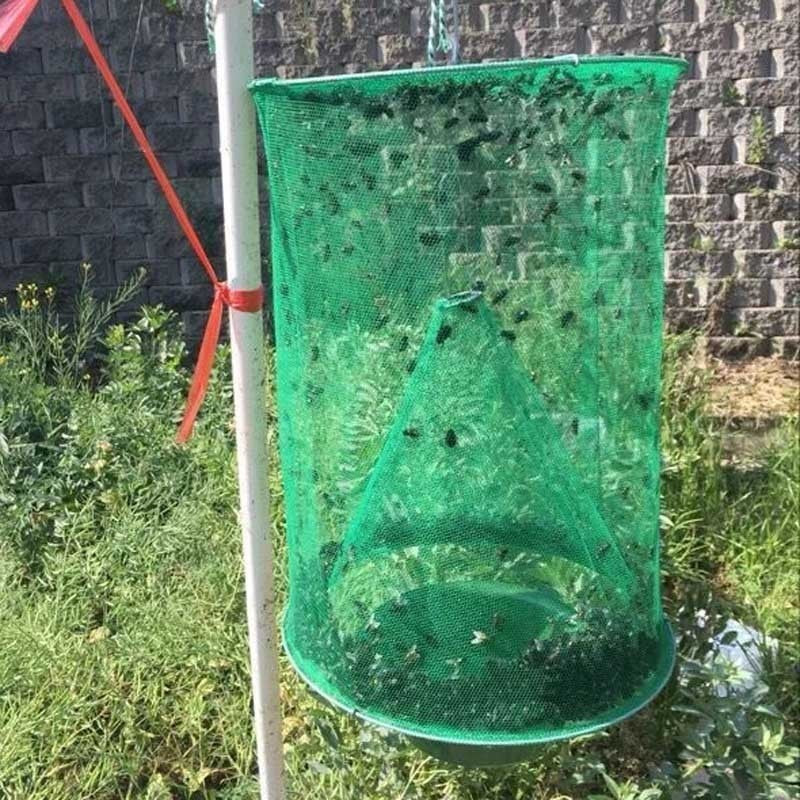Green Outdoor Fly Trap Cage – Community Street Fly Catcher & Insect Killer