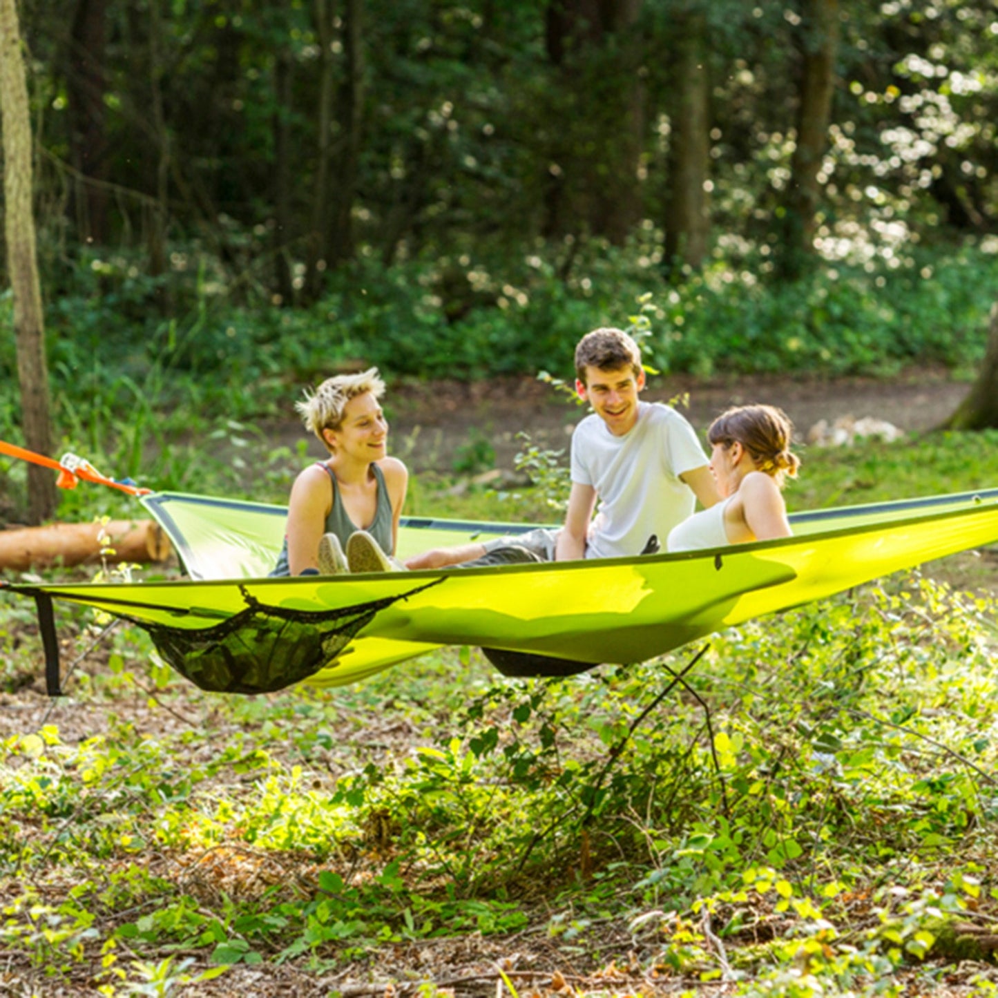 Multi-Person Triangle Hammock – 3-Point Portable Aerial Mat for Outdoor Relaxation