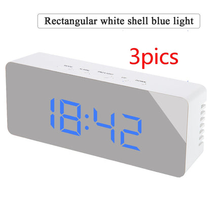 ✨ Modern LED Mirror Digital Clock with Temperature Display & Alarm — Smart Night Mode