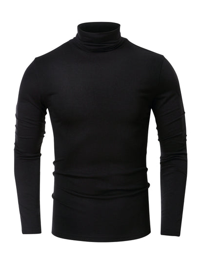 Men’s Turtleneck Long Sleeve T-Shirt – European & American Style Casual Top