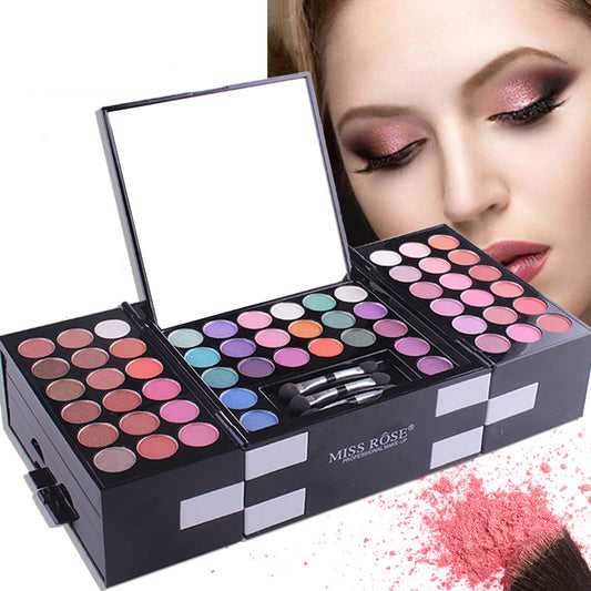 MISS ROSE 144-Color Professional Makeup Kit – Eyeshadow, Blush & Eyebrow Palette Set