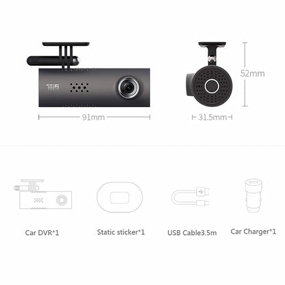 Smart Car WiFi Dash Camera – 130° Wide Angle, Full HD 1080P Driving Recorder