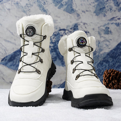 Men’s Thickened Fleece-Lined Snow Boots – Warm, Waterproof & Winter-Ready Footwear