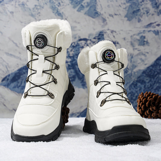 Men’s Thickened Fleece-Lined Snow Boots – Warm, Waterproof & Winter-Ready Footwear