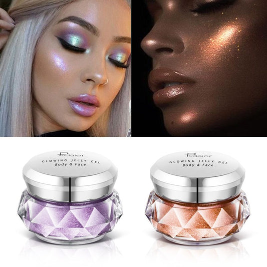 Mermaid Glow Liquid Highlighter Gel – Shimmer Jelly Eyeshadow & Body Glitter for Festival Shine