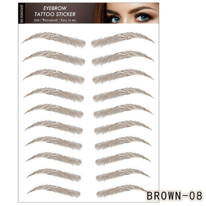 Waterproof 6D Natural Eyebrow Tattoo Stickers – Semi-Permanent, Long-Lasting & Easy to Apply