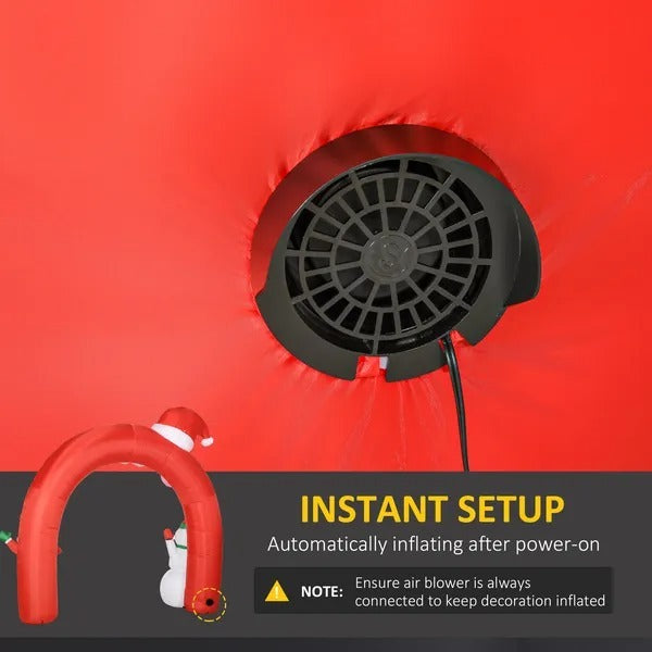 Santa & Snowy Welcome Gate  Decoration With LED Lights